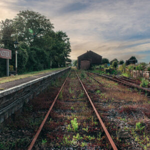 Sunset at Dunster Station