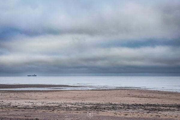 Solitary Ship on a Calm Sea