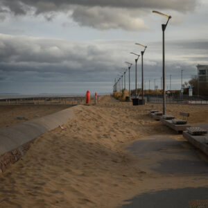 Sand covered Promenade at Dawn