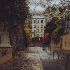 Montmartre Steps After Rain