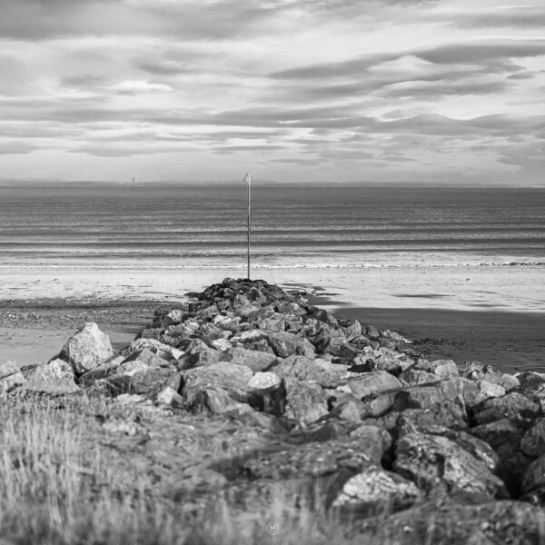 Morning Solitude: Stone Breakwater at Minehead Beach
